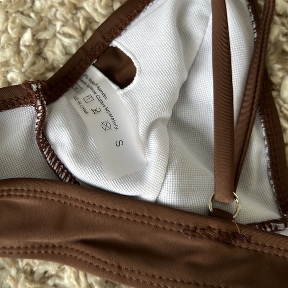 Shein Brown 2 Piece Bikini Sz S - Picture 3 of 6